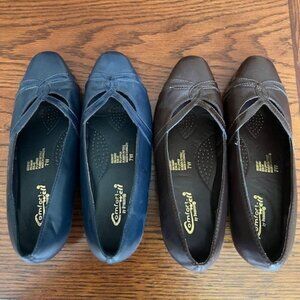 Comfort-well Women's Brown and Blue Pumps size 7W